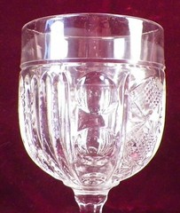 Group Thumbprint Goblet West Virginia Glass Mfg Co 225 Paneled 1899 #32