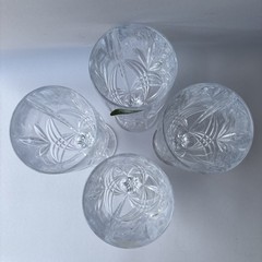 Godinger Milano Shannon Goblets 24% Lead Crystal Set o 4 Item #2525 Stemmed 13oz