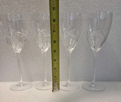 Lenox Crystal Opal Innocence 8.5″ Tall Water / Wine Glasses Set 4 Discontinued
