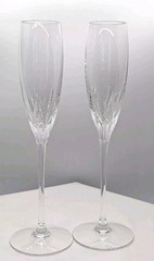 Fluted Champagne Firelight Platinum by LENOX Set of 2 Discontinued 9.5″H
