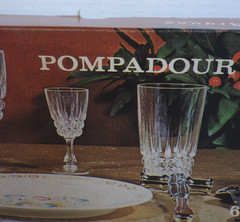 Cristal D’ Arques Pompadour Cordial Liqueur Stemmed Glasses Set of 6 in Box