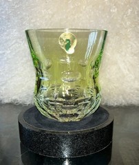 WATERFORD Crystal Simply Pastel Lime Green Double Old Fashioned DOF Glass NEW