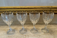 4 MIKASA CRYSTAL «PARK LANE» WATER GOBLETS~6-3/4″H X 3.25″D~PRISTINE CONDITION!!