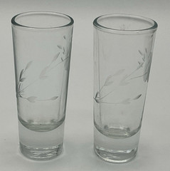 Princess House Heritage Shooter Shot Glass Glasses 3.5″ Set Of 2 VINTAGE