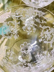 Vintage Fostoria Navarre Etched Crystal Champagne/Tall Sherbet Coupe Set Of 4