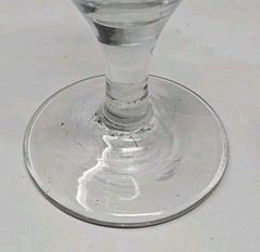 Antique Anglo Irish Hand Blown Flint Glass Wine Circa 1790, 4 1/8″