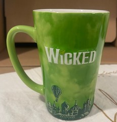 Wicked Broadway Musical Mug Green City Skyline One Short Day Elphaba Glinda 2018