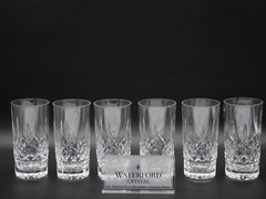6 WATERFORD CRYSTAL «LISMORE» 12 OZ. HI-BALL TUMBLER GLASSES NEVER USED IRELAND