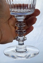 1940’s Tiffin-Franciscan Athlone 8oz Water Goblet 6-1/8″ Blown Glass/Cut Crystal