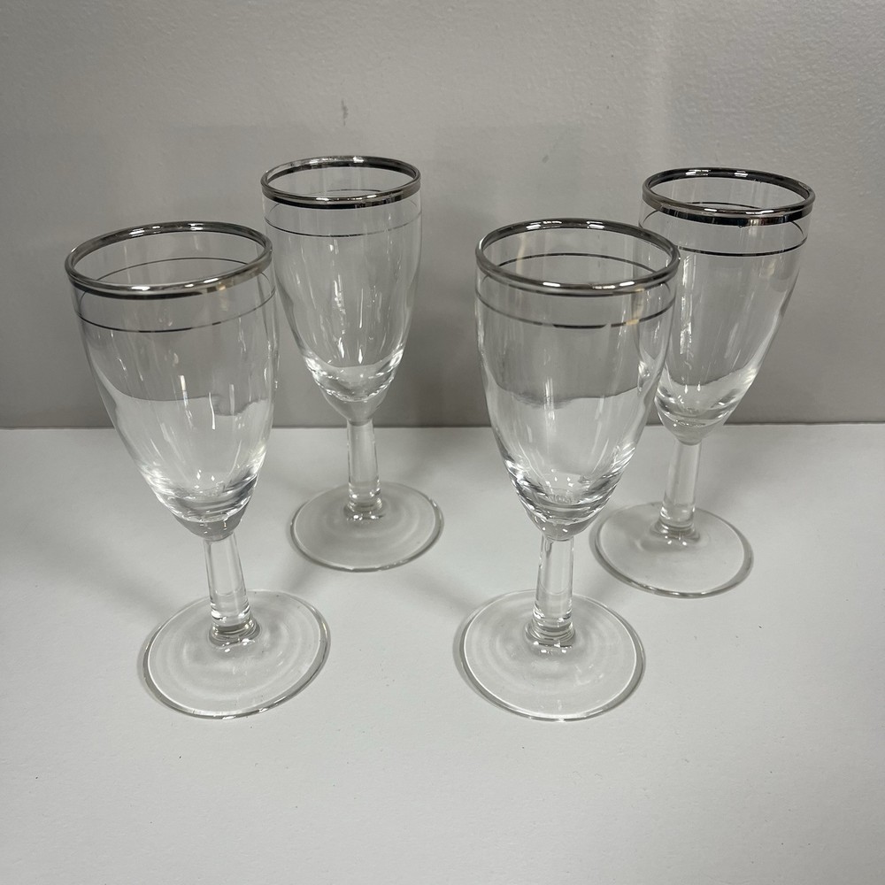 Javit Young Love Champagne Glasses Set Of 4 Cocktail Wine Mid Century Barware