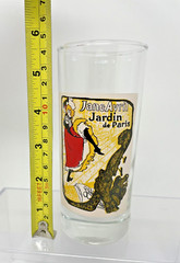 Vintage Drinking 4 Glasses Set Paris Posters Moulin Rouge Confetti Jardin More