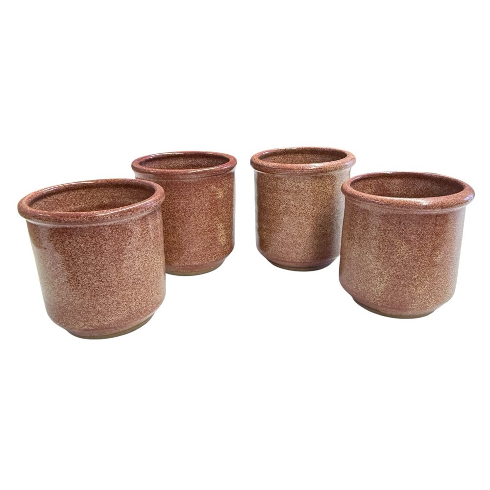 Earth Spirit Seagrove Studio Art Pottery 1996 Juice Glasses