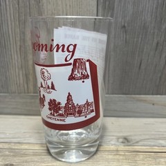 Vintage Hazel Atlas Souvenir State Song Glasses – 5” Tall – Wyoming