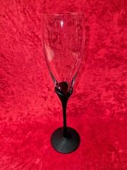Set 2 Mikasa RARE Matt Alexandra Black Tulip Stemware Champagne Flutes 8 Availbl