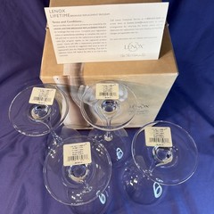 Lenox Tuscany Classics Crystal Balloon Red Wine Glasses Set of 4 Open NIB 15.5oz