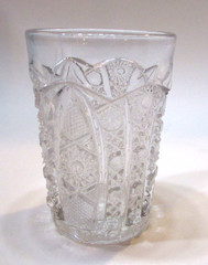 Clear Imperial Fenton Indiana Ohio Smith Glass Daisy Button Pattern 4.5″ Tumbler