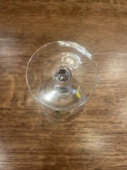 Hand Blown Glass Goblet With Colored Circles