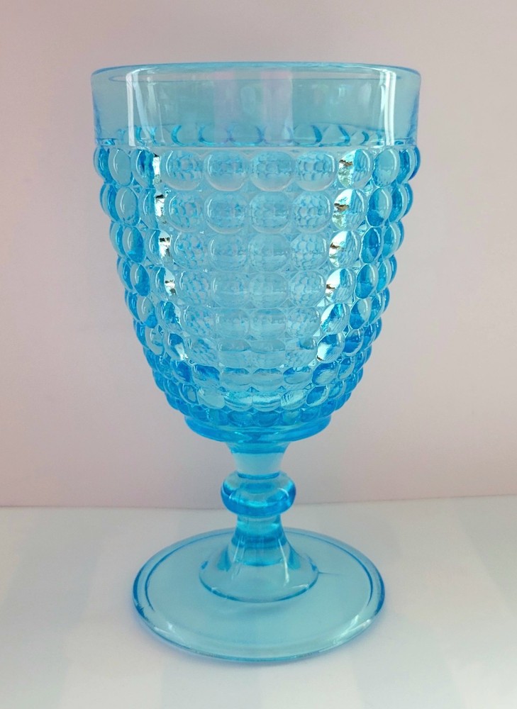Adams EAPG Thousand Eye Turquoise Blue Sensation #160 Water Goblet USA 1874