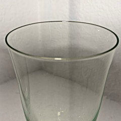 Hand Blown Green Tint Stemmed Wine Glasses Set of 3 Vintage Artisan 8oz
