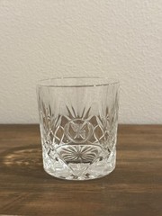 Woodford Reserve Monogram WR Whiskey Glass Heavy Cut Crystal Style Rocks Glass