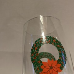 Christmas Wreath Glasses Jc Penny Seanson’s Greetings Set Of 4 NOS
