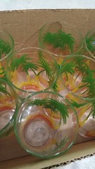 4 Four Vintage Libbey Vintage Palm Trees Iced Tea Highball Glasses Tumbler
