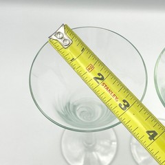 Vintage Set of 2 Turda Romania Art Glass Goblet Twisted Stem Wine Champagne