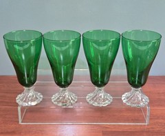 Anchor Hocking Forest Green Burple Inspiration 6.75″ Set of 4 ICED TEA GLASSES