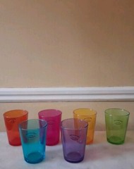 Vintage Germany Small glass set of 6 Mid Century Modern UnUSED UNBRANDED
