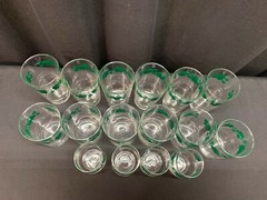 Lot of 16 ~ Vintage Southern Ivy Federal Glass Tumblers ~ 3 Sizes ~ EXCELLENT!!