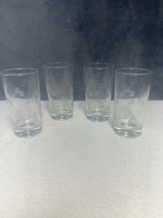 4 Anchor Hocking Cubist Etched Heavy Bottom 5 Inch Tumblers￼