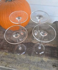Set of 4 Lenox OXYGEN Red / White Wine Crystal Glasses 8.5″ Tall 12oz BEAUTIFUL
