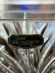 Vintage Cristal J.G. Durand France Cut Crystal Wine Glasses 9.5” Set of 2 – New