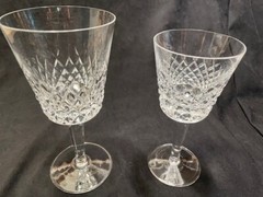 WATERFORD ALANA wine glasses – 2 , 7 1/2″ & 6 1/2″