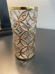 RARE Set of 8 Imperial Glass Sortijas de Oro 22K Gold Tumblers 5 3/4” MCM