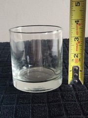 Vintage ‘Old Fashioned’ Glass by Libbey Glass Co Heavy Base Rocks Glass 3⅜» Tall