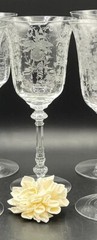 Heisey Orchid #5025 1940s Wine Water Goblet Glass