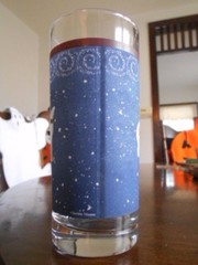 Snow Flurries Cooler Highball Tumbler (s) Glass 16 oz. Sakura Debbie Mumm Blue !