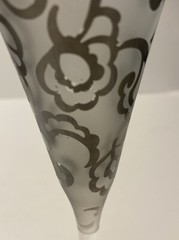 Pair Lenox Heiress Silver Gray Champagne Toasting Flutes 10 1/4″ Tall