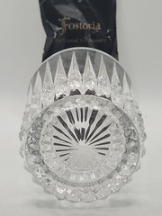 SET OF 4 VTG Fostoria CRYSTAL Double Old Fashioned Glasses Chrysler advertising