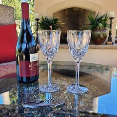 Crystal Wine Glasses Mikasa «Apollo» Hand Blown Sold in Pairs, 3 Pairs for sale.