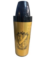 West Bend Gold & Black «Cocktail Time» Shaker Set Thermo-Serv Made In USA