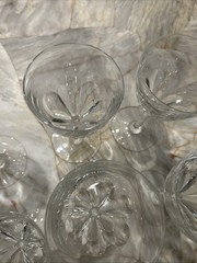 Val St Lambert? Wine & Goblet Glasses Set 7 Varied