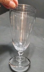 4 Lenox Sentiment Platinum 3 Water 7″ & 1 Iced Tea 6 1/2″ Goblets Glasses