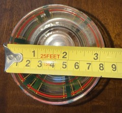 (4) Georges Briard Rocks Glasses Double Old Fashioned Red Green Gold Plaid 12oz