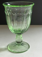 7 Vintage Noritake Provincial Spring Green Wine Glasses Goblets 8oz Capacity