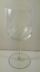 Lot of 6 ~ Cut Glass Foxtail Tiger Cat Tail Wheat Grass Vintage Wine Glasses EUC