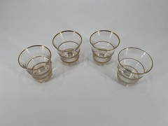 MCM GOLD TRIM GLASSES Set Of 4