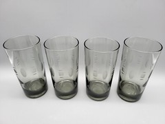 Smoke Gray Ground Highball Glasses Sleek Modern Design Set Of 8 In Original Pack