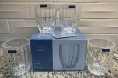FOUR (4) MARQUIS by Waterford OMEGA Double Old Fashioned 4 3/8″ Glasses NEW BOX